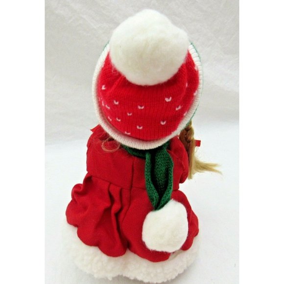 Vintage Terrys Village Christmas Musical Girl Doll Animated Jingle Bells Rare - Picture 2 of 7